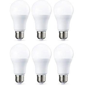 Amazon Basics Bombilla LED Esférica E27, 10.5W
