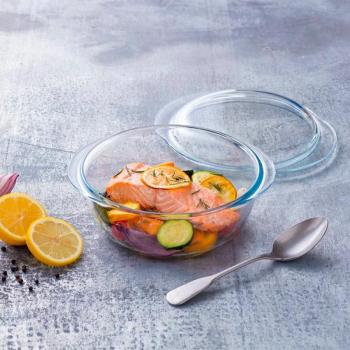 Pyrex Essentials Cacerola Redonda de Vidrio con Tapa 2.1L