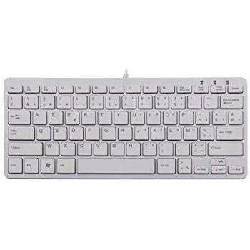 R-Go Tools rgoecbew AZERTY Belga Blanco Teclado – Teclado