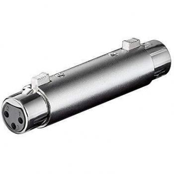 Adaptador XLR Hembra/Hembra para Conexión de Equipos de Audio Profesional