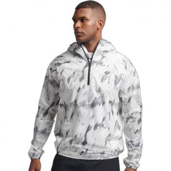 Superdry Chaqueta impermeable ligera para hombre Run Lw Waterproof Shell, color Cepillo Camo Ice, talla XX-Large
