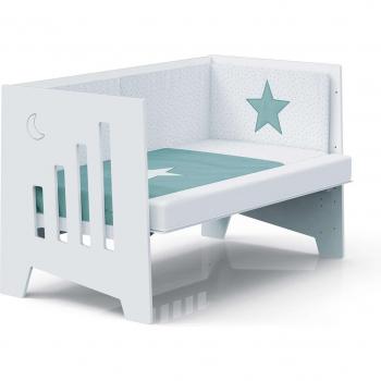 Alondra Omni XL 3 en 1 Cuna/Colecho/Escritorio White blanca (Cuna de colecho grande de 70 x 140 cm)