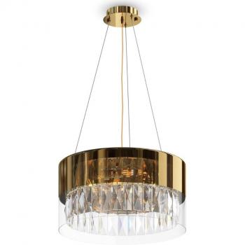 Lámpara de Techo Colgante Wonderland Moderna Dorada E14 4 Luces 400mm