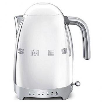 SMEG Calentador de Agua electrico, hervidor KLF04SSEU, 2400 W, 1.7 litros, De plástico, Acero Inoxidable, Cromo