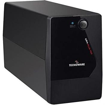 Tecnoware Power Systems SAI ERA PLUS 750 - Sistemas de alimentación ininterrumpida - 2 salidas Schuko - Autonomía 10 min/PC o 40 min/módem Router - Potencia 750 VA