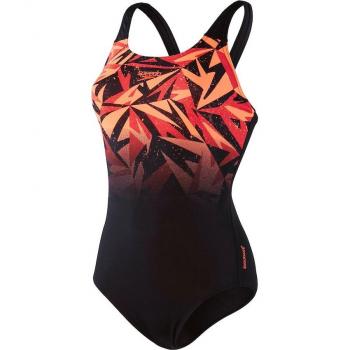 Bañador de mujer Speedo Placement Muscleback Hyperboom negro rojo - 36