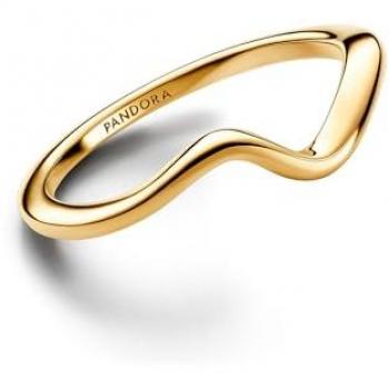 Anillo Ola Pulida Pandora Timeless en Oro IP para Dama
