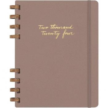 Agenda Espiral Moleskine 12 meses sem/vista 2024 extra large almond