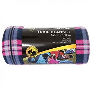 Trespass Cuadros en Blanco Manta de Dormir para Camping y Senderismo, Unisex, Tropical Check, 140 cm X 100 cm