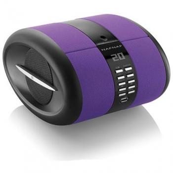 Naf Naf SENSEBTPL - Radio CD de diseño con Bluetooth, USB y aux-in, color lila