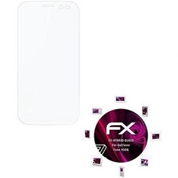 atFoliX Lámina Protectora de Cristal GoClever Fone 450Q Película Vidrio - FX-Hybrid-Glass