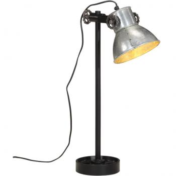 Lámpara de escritorio vintage 25 W plata E27 15x15x55 cm