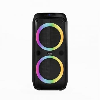 Altavoz inalámbrico de alta potencia R-MUSIC Party Boost M - Bluetooth 5.3, 11h de autonomía, RGB, Modo Karaoke, Micrófono con Cable, Mango Integrado, Ecualizador