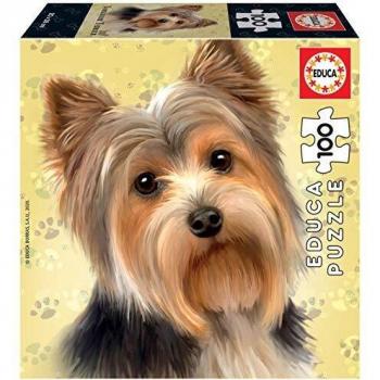 Educa - Cube Puzzles de 100 Piezas, puzzle infantil Yorkshire Terrier, a partir de 6 años