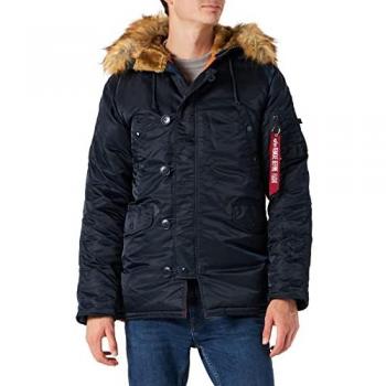 Alpha Industries N3B VF 59 Men's Winter Parka with Removable Faux Fur Collar, Rep. Blue, 2XL