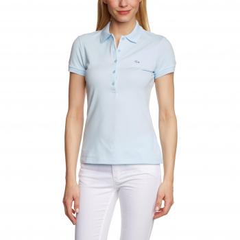 Lacoste Pf6949, Polo para Mujer, Azul Claro