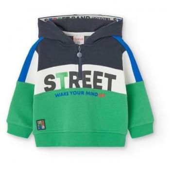 Sudadera de bebé niño con capucha y dibujo frontal Boboli
