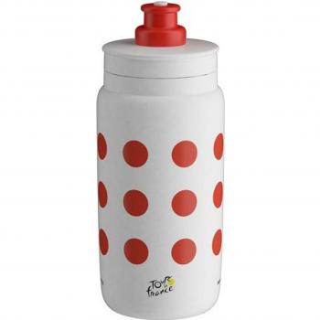 Bidón Elite Fly Tour de Francia 2024 550 ml ciclismo bicicleta blanco rojo