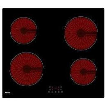 Vitrocerámica Amica AV3540C 59 cm Negra 4 Fuegos 6000W