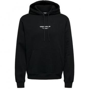 Sudadera con Capucha Only & Sons 'Curated' para Hombre, Color Negro, Talla M