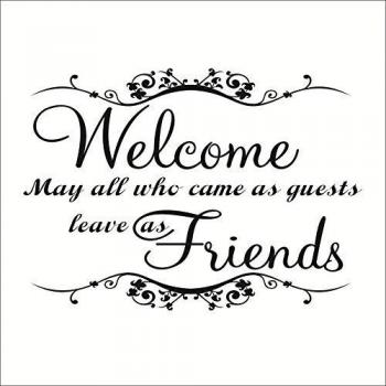 Por extraíble impermeable Inglés Frase Bienvenido pegatinas de pared para el hogar decoraciones de salón o dormitorio