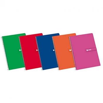 Cuaderno ENRI A4 80 Hojas Tapa Dura Pack 5 Libretas Diseños Surtidos Doble Pauta 3mm