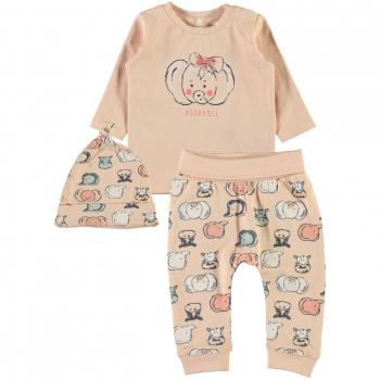 NAME IT - Conjunto - Manga Larga - para bebé niña Peachy Keen 12 meses