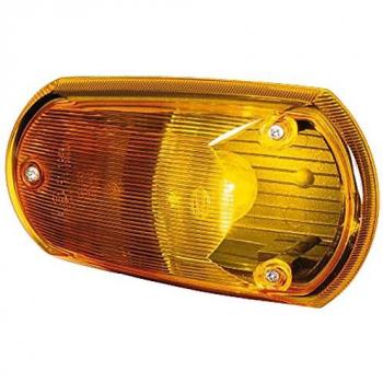 HELLA 2BM 008 355-001 Piloto intermitente adicional - Halógena - 12/24V - montaje exterior - Color de tulipa: amarillo - Montaje lateral ext.