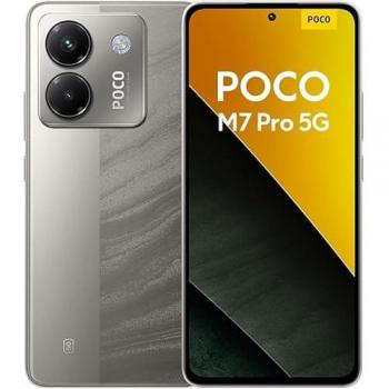Smartphone POCO M7 Pro 5G Plata 12GB RAM 512GB ROM Pantalla AMOLED 6.67 120Hz Cámara de 50MP Batería de 5110mAh
