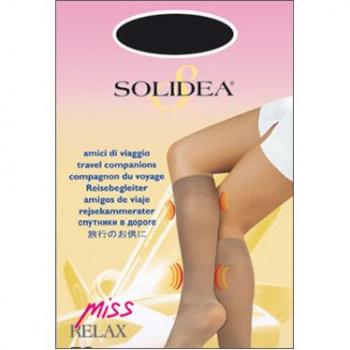 Calcetines de compresión transparentes Miss Relax 70Den, 12-15 mmHg, talla 3L, color humo