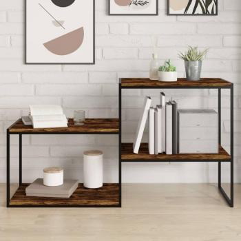 Estantes de pared 4 piezas Smoke Oak 60x40x1,5 cm Madera multicapa