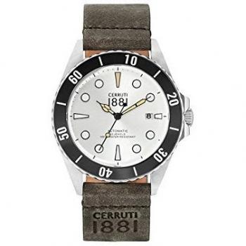 Cerruti 1881 Mens Analogue Classic Automatic Watch with Leather Strap CRA164STB04TN