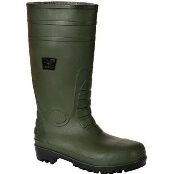 Bota Wellington de Seguridad Total S5 con Punta de Acero, Impermeable y Resistente a Aceites, Ácidos y Combustibles - Verde - Talla 36