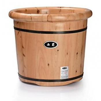 Baño de pies de cedro balneario hogar balde de madera barril de madera 0,35 m alto
