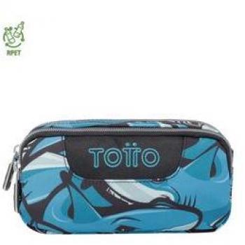 Estuche escolar Totto dos compartimentos tiburones