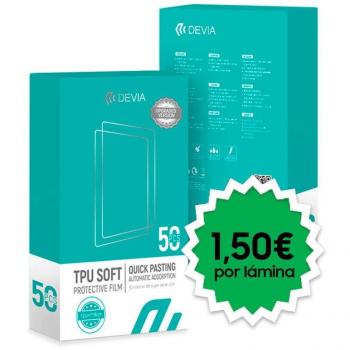 Protector Hidrogel Universal 50 uds - Protector de pantalla universal, material hidrogel, pack de 50 unidades