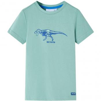 Camiseta infantil con estampado de mono en color caqui claro talla 140