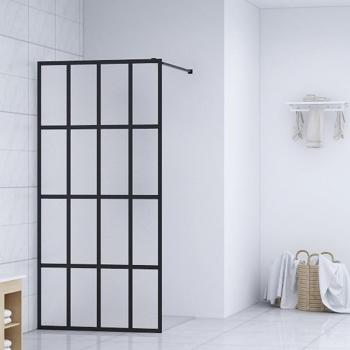 Mampara de ducha de vidrio templado esmerilado 80x195 cm