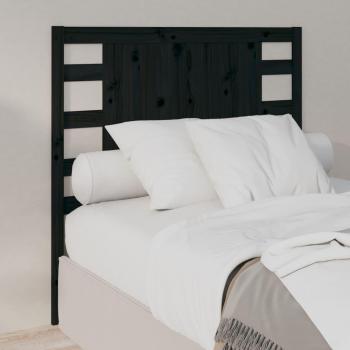 Cabecero para cama de madera maciza de pino negro 96x4x100 cm