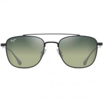 Maui Jim Unisex Black Aviator Square Sunglasses - 53mm Size