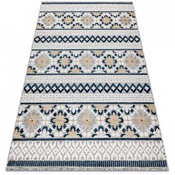 Alfombra Estructural Botanic Boho Tejido Plano para Balcón y Terraza - Gris Multicolor 157x220 cm