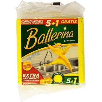 Ballerina - Bayetas - color amarilla - 5+1 unidades