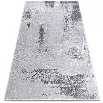 Alfombra moderna MEFE 8731 Vintage - Estructural, dos niveles de vellón gris, 240x330 cm