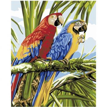 Lienzo para pintar con números 40x50cm - Diseño flores y mariposas, incluye pinceles y pinturas