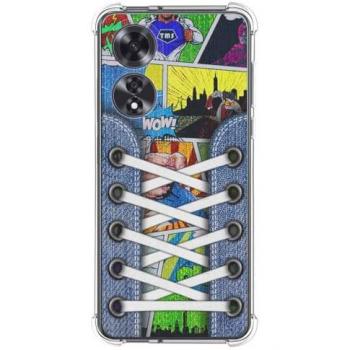 Funda Antigolpes de Silicona para Oppo A60 4G - Diseño Zapatillas 14 con Dibujos