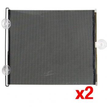 SODIAL(R) 2 x Parasol Persiana Enrollable para Ventana de Coche