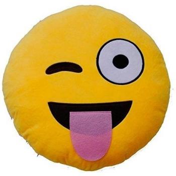 Emoticonworld Lengua - Cojín emoticono, 25 cm