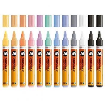 MOLOTOW Set de 12 Marqueurs Acryliques ONE4ALL 227HS PastelKit