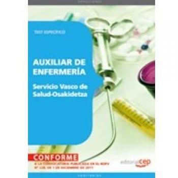 Auxiliar de Enfermería del Servicio Vasco de Salud-Osakidetza. Test Específico