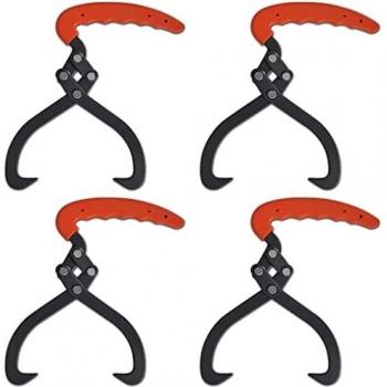 vidaXL 4 pcs Log Tongs with PVC Handle